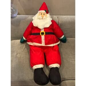 Tag Alongs PBC Vintage HUGE 48" Puffy Santa Claus Plush Toy Doll NWT